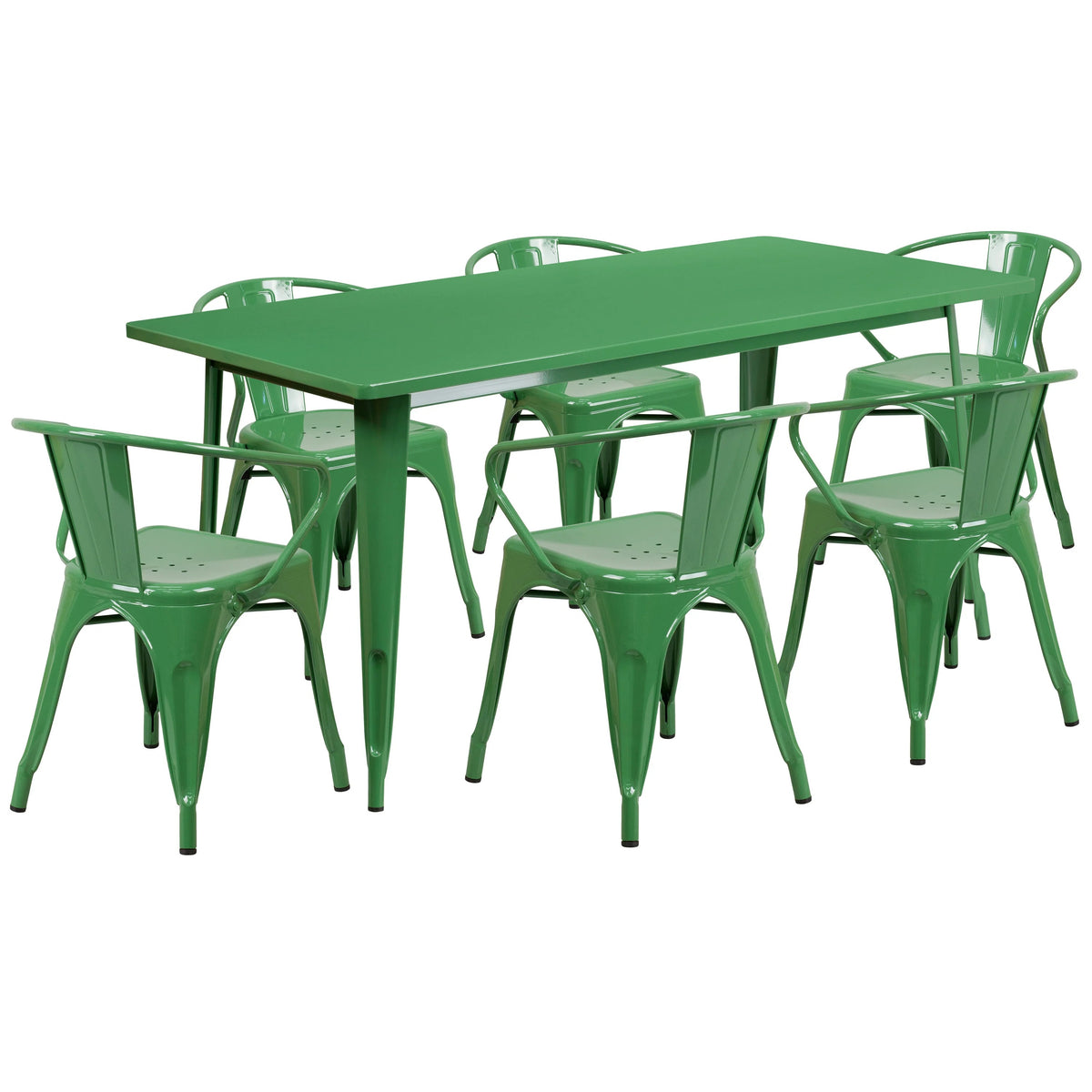 Flash Furniture ET-CT005-6-70 Table, 63" Wide - Green