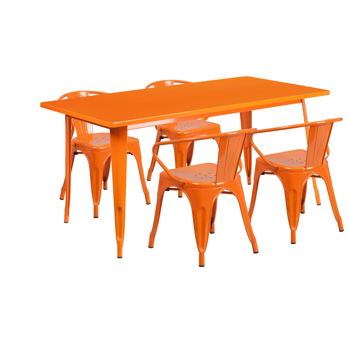 Flash Furniture ET-CT005-4-70 Table, 63" Wide - Orange