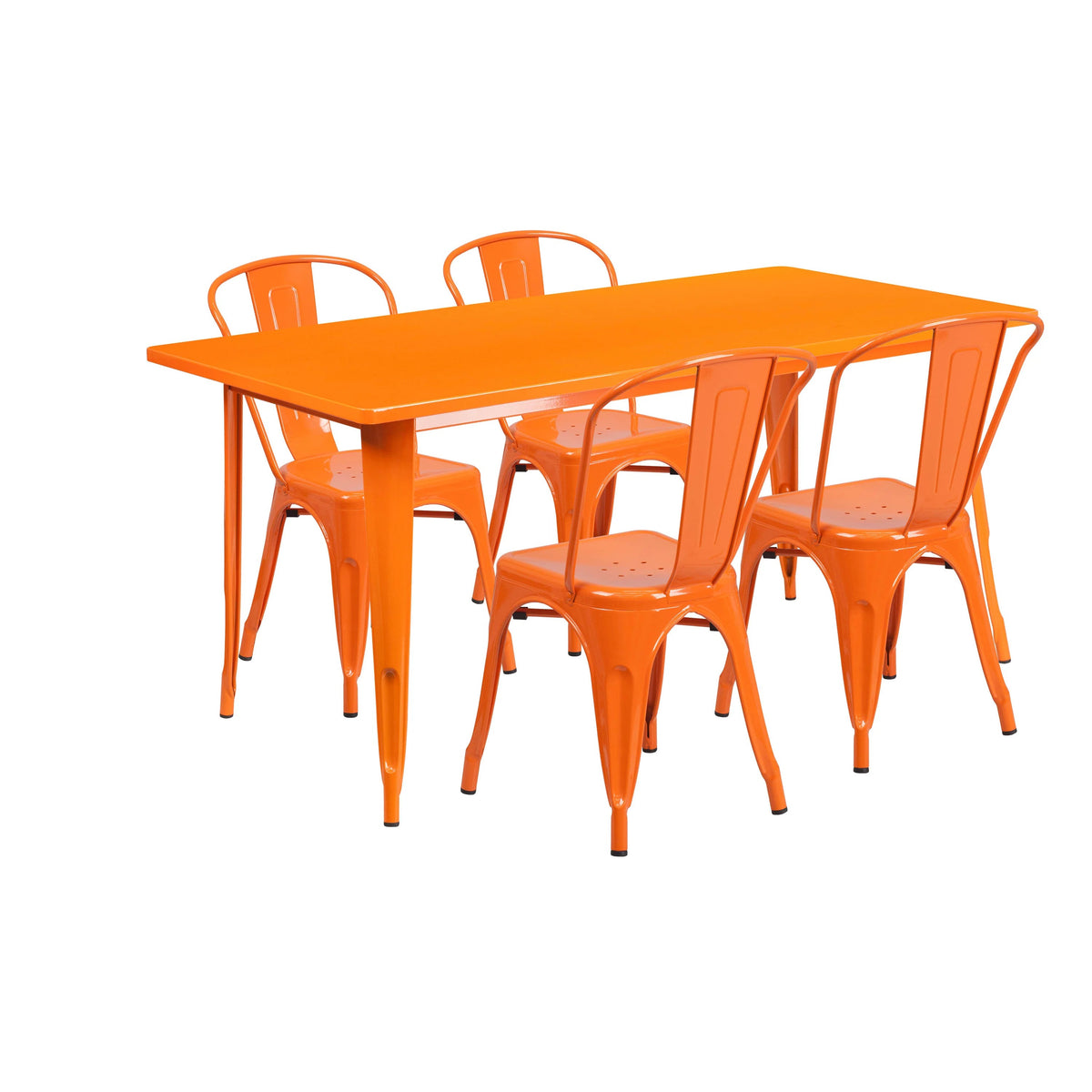 Flash Furniture ET-CT005-4-30 Table, 63" Wide - Orange
