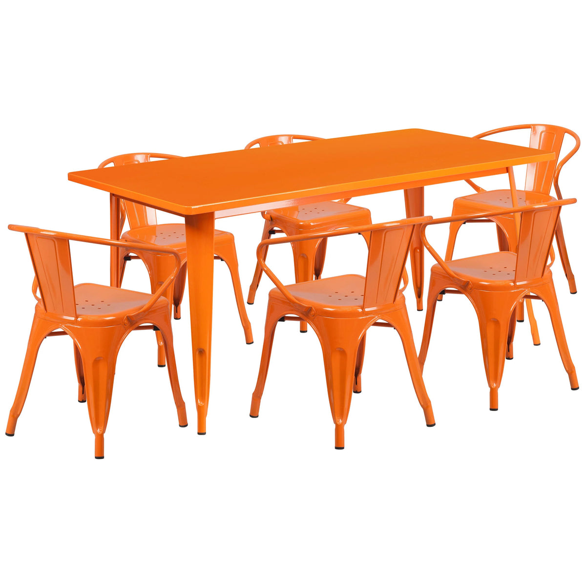 Flash Furniture ET-CT005-6-70 Table, 63" Wide - Orange