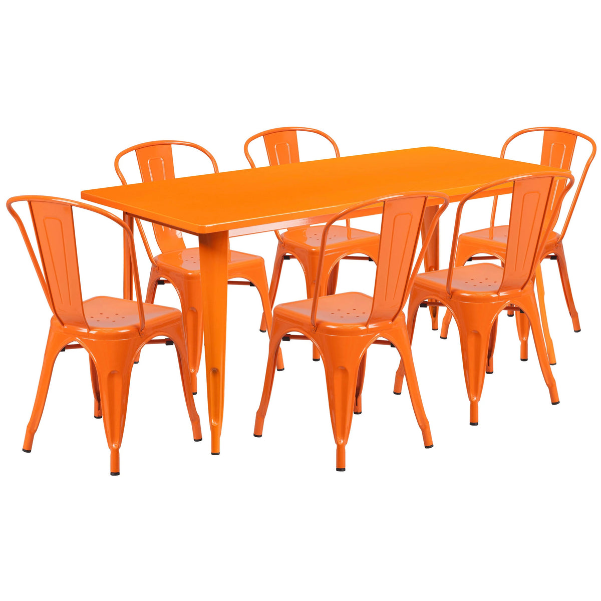 Flash Furniture ET-CT005-6-30 Table, 63" Wide - Orange