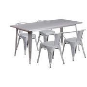 Flash Furniture ET-CT005-4-70 Table, 63" Wide - Silver