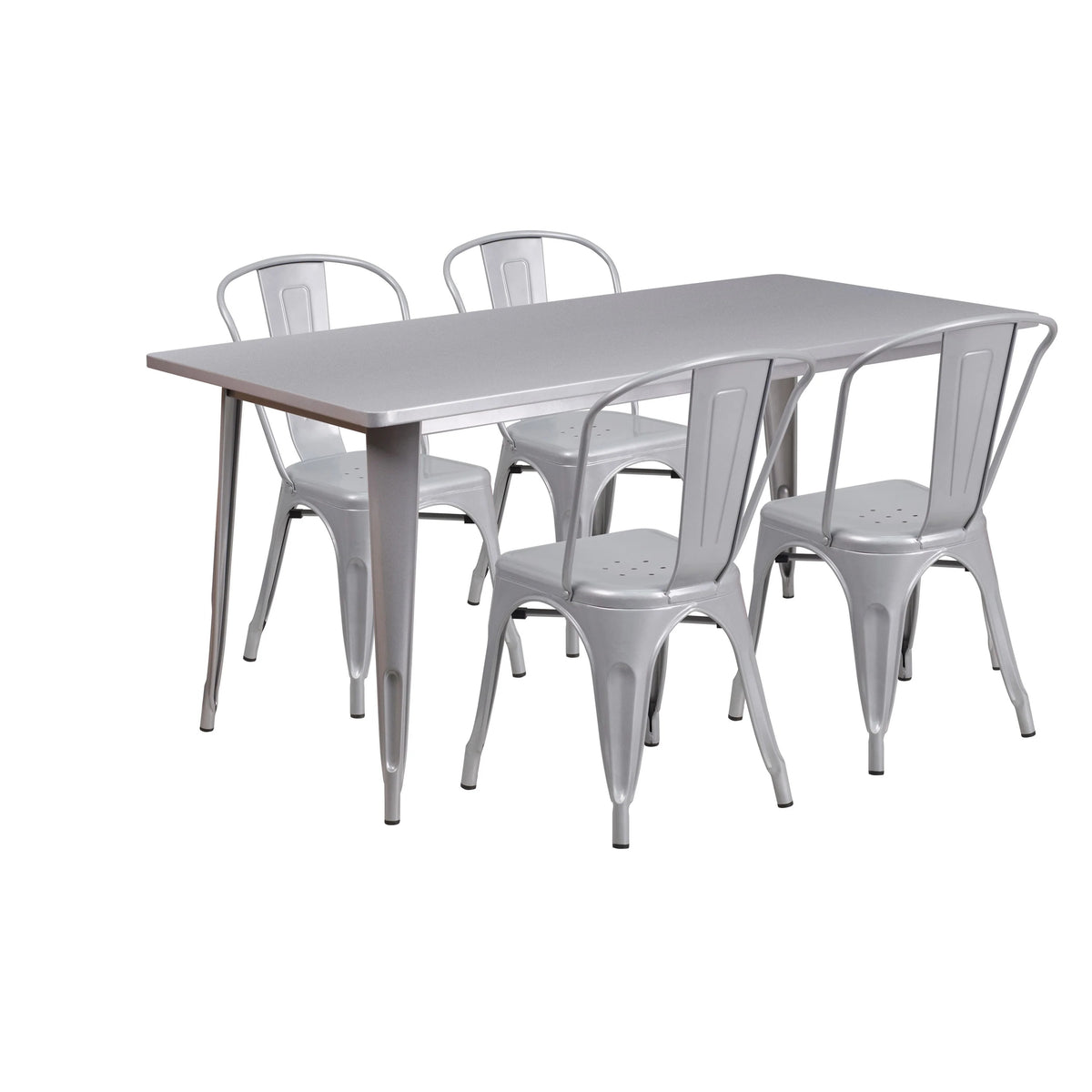 Flash Furniture ET-CT005-4-30 Table, 63" Wide - Silver