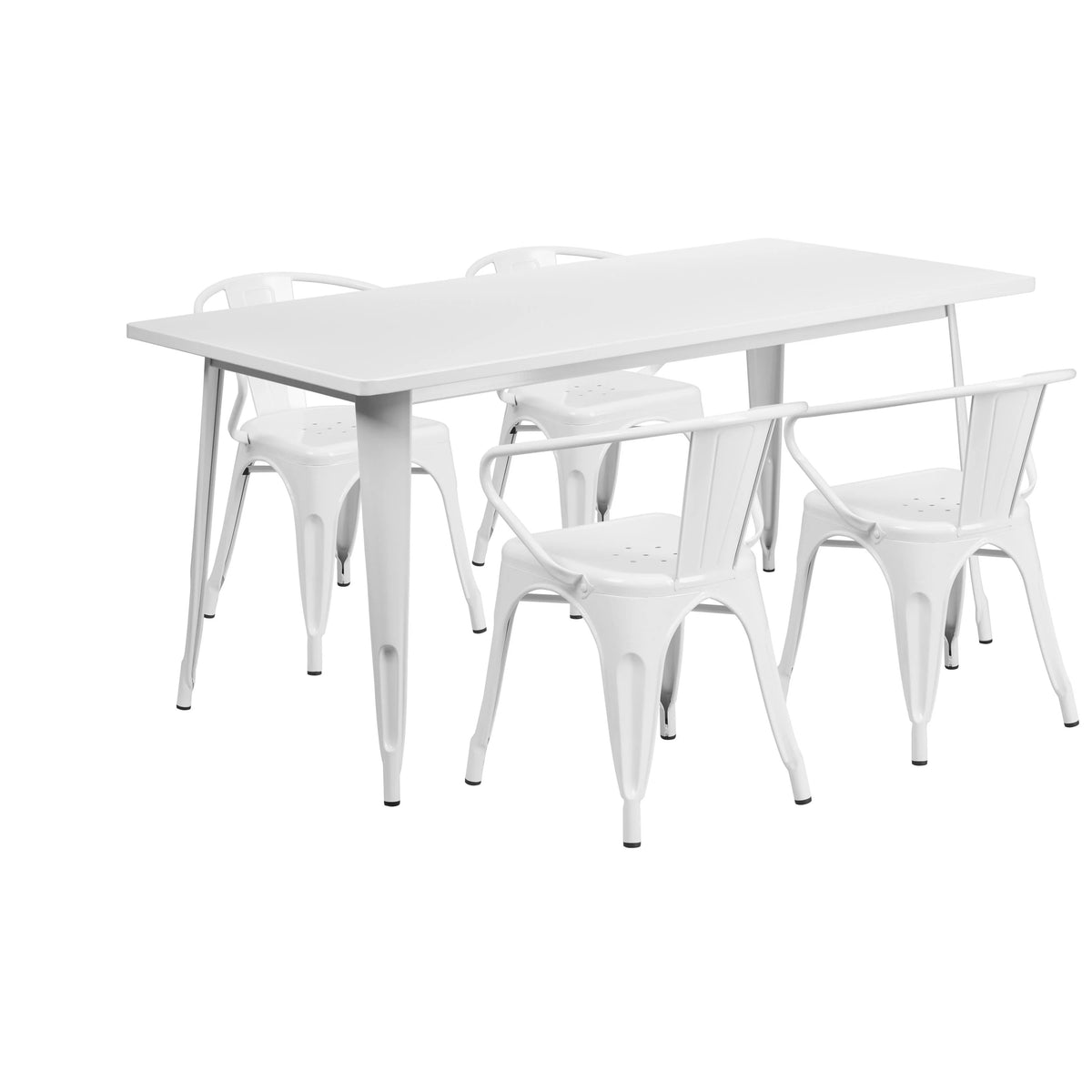 Flash Furniture ET-CT005-4-70 Table, 63" Wide - White