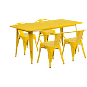 Flash Furniture ET-CT005-4-70 Table, 63" Wide - Yellow