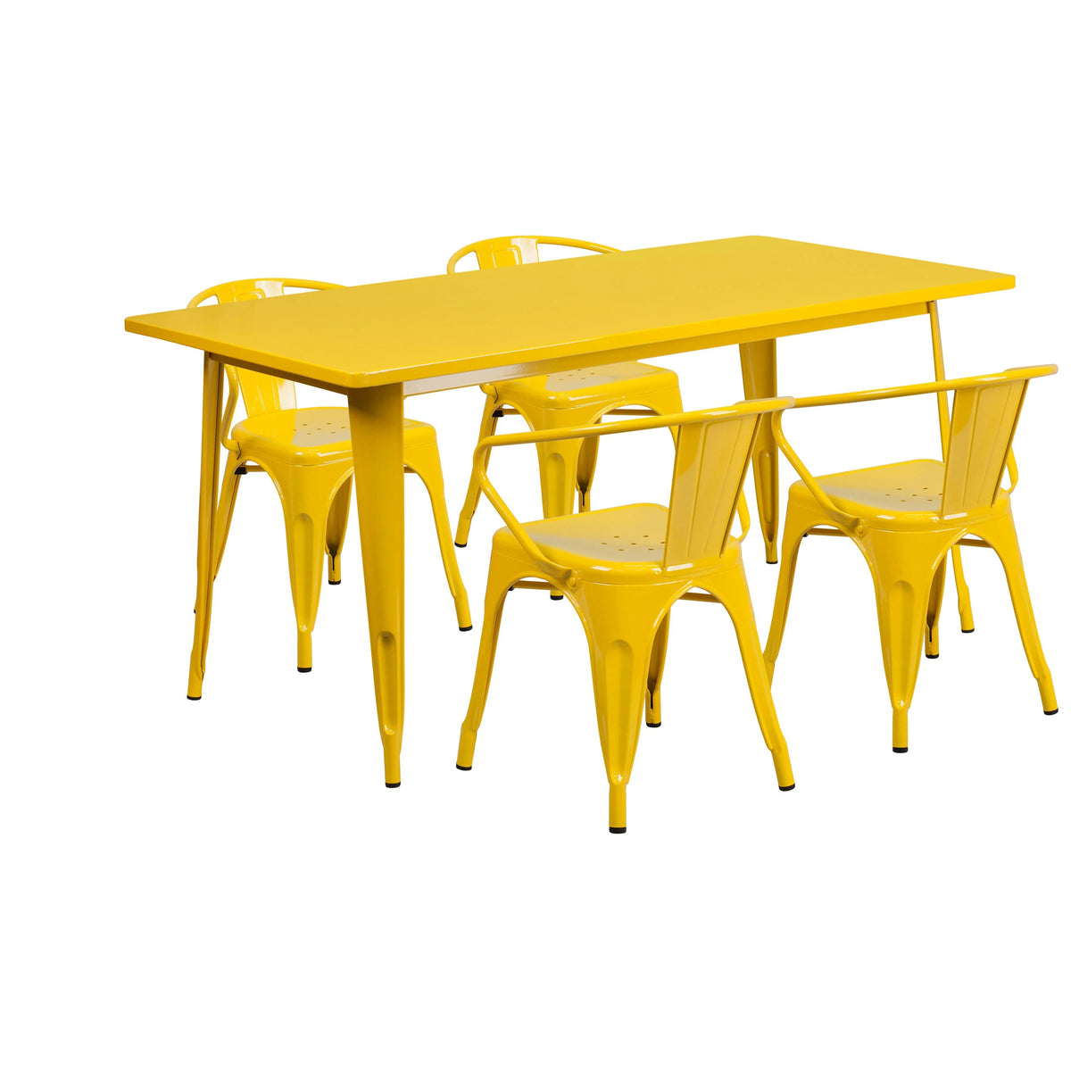 Flash Furniture ET-CT005-4-70 Table, 63" Wide - Yellow