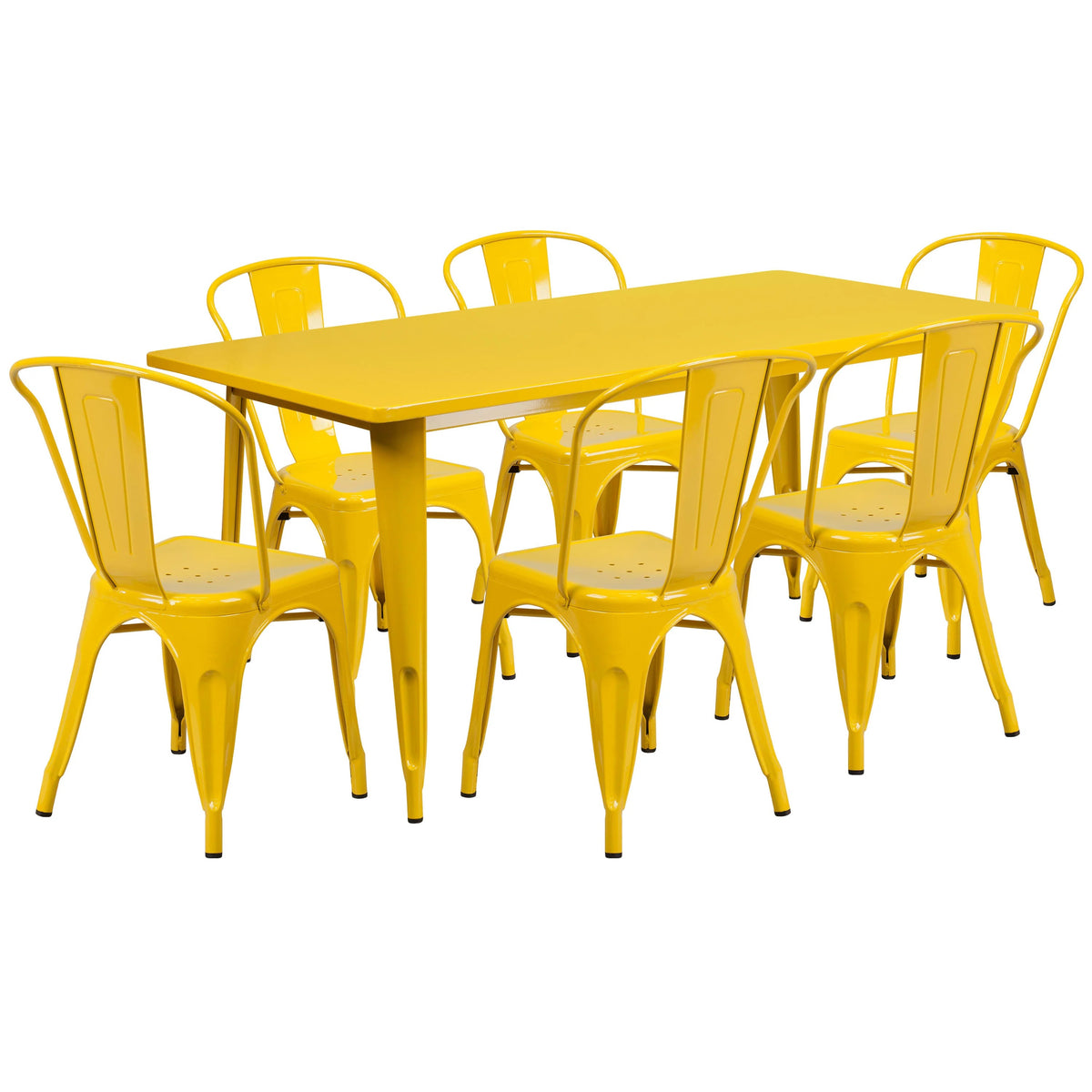 Flash Furniture ET-CT005-6-30 Table, 63" Wide - Yellow