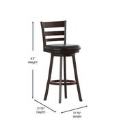 Flash Furniture ES-UN3-29 Zerrick Bar Stool, 17 3/4" Wide - photo 4