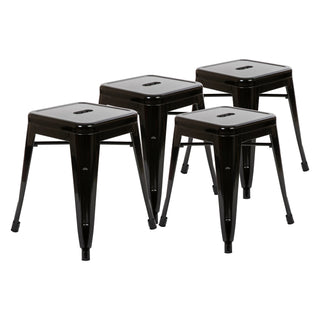 Flash Furniture ET-BT3503-18 Stool, 15 3/4" Wide, 4/Case - Black