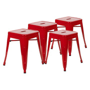 Flash Furniture ET-BT3503-18 Stool, 15 3/4" Wide, 4/Case - Red