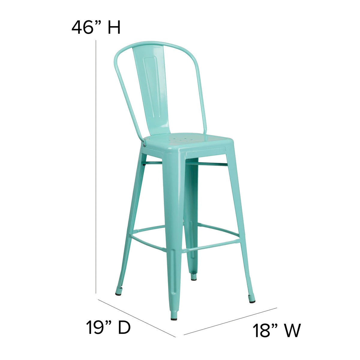 Flash Furniture ET-3534-30 Bar Stool, 17 3/4" Wide - photo 4