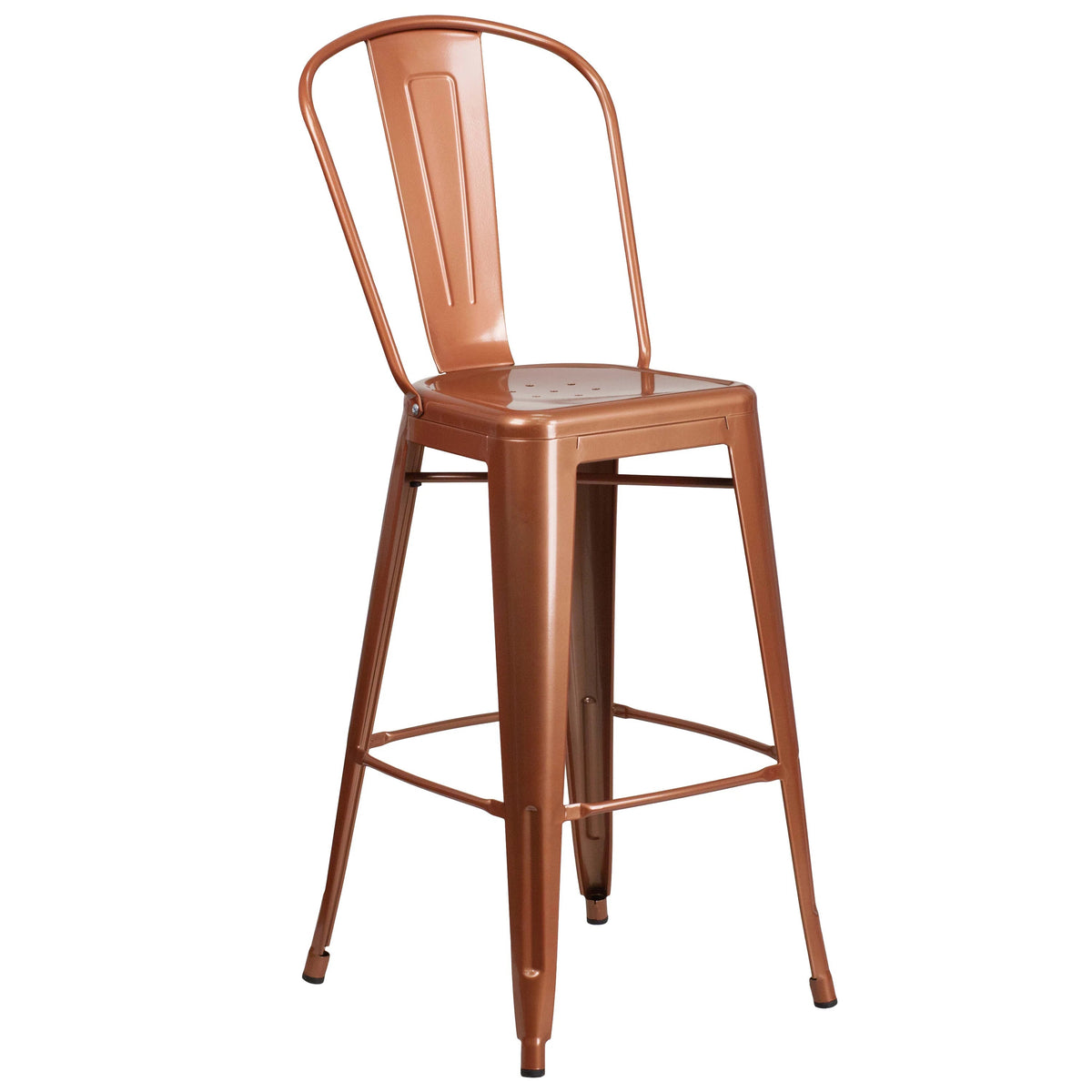 Flash Furniture ET-3534-30 Bar Stool, 17 3/4" Wide - Copper