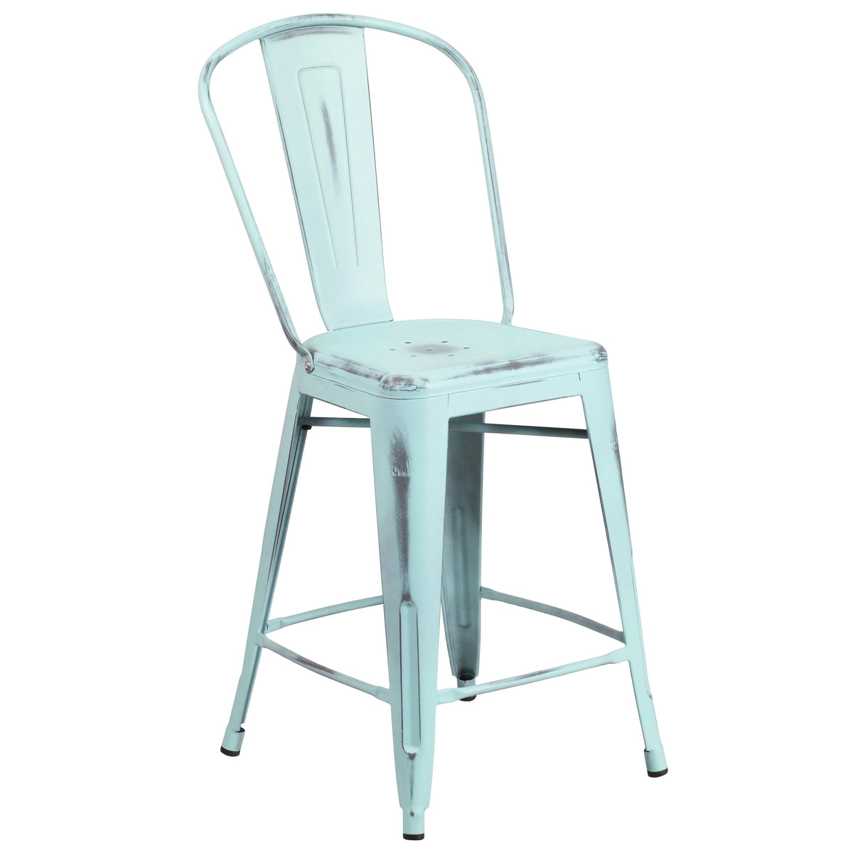 Flash Furniture ET-3534-24 Stool, 17 3/4" Wide - Teal