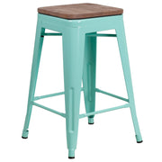 Flash Furniture ET-BT3503-24 Stool, 16" Wide - Mint Green