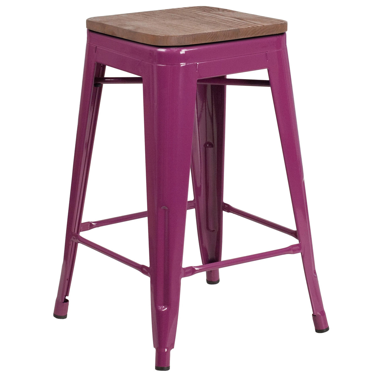Flash Furniture ET-BT3503-24 Stool, 16" Wide - Purple
