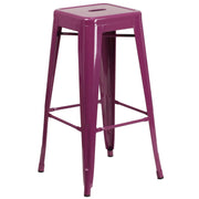Flash Furniture Bar Stool, 17" Wide - Purple