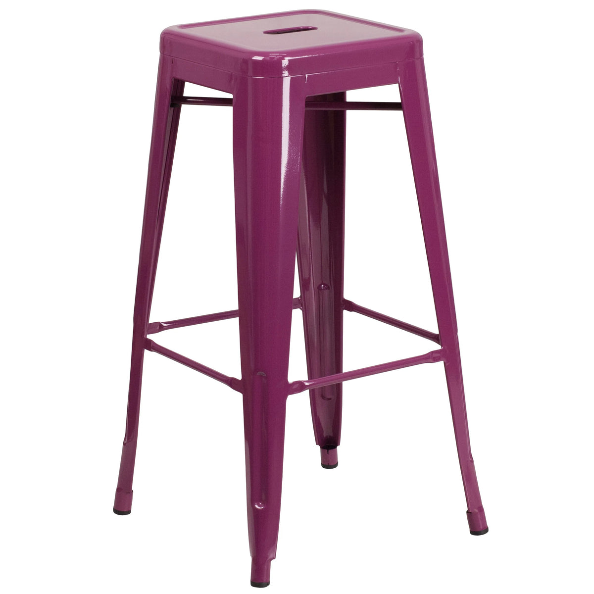 Flash Furniture Bar Stool, 17" Wide - Purple