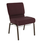 Flash Furniture FD-CH0221-4-GV Church Chair, 21" Wide - Plum