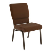 Flash Furniture Church Chair, 18 1/2" Wide - Brown Patterned
