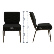 Flash Furniture FD-CH0221-4-SV-NB24 Church Chair, 21" Wide, Blue - photo 4