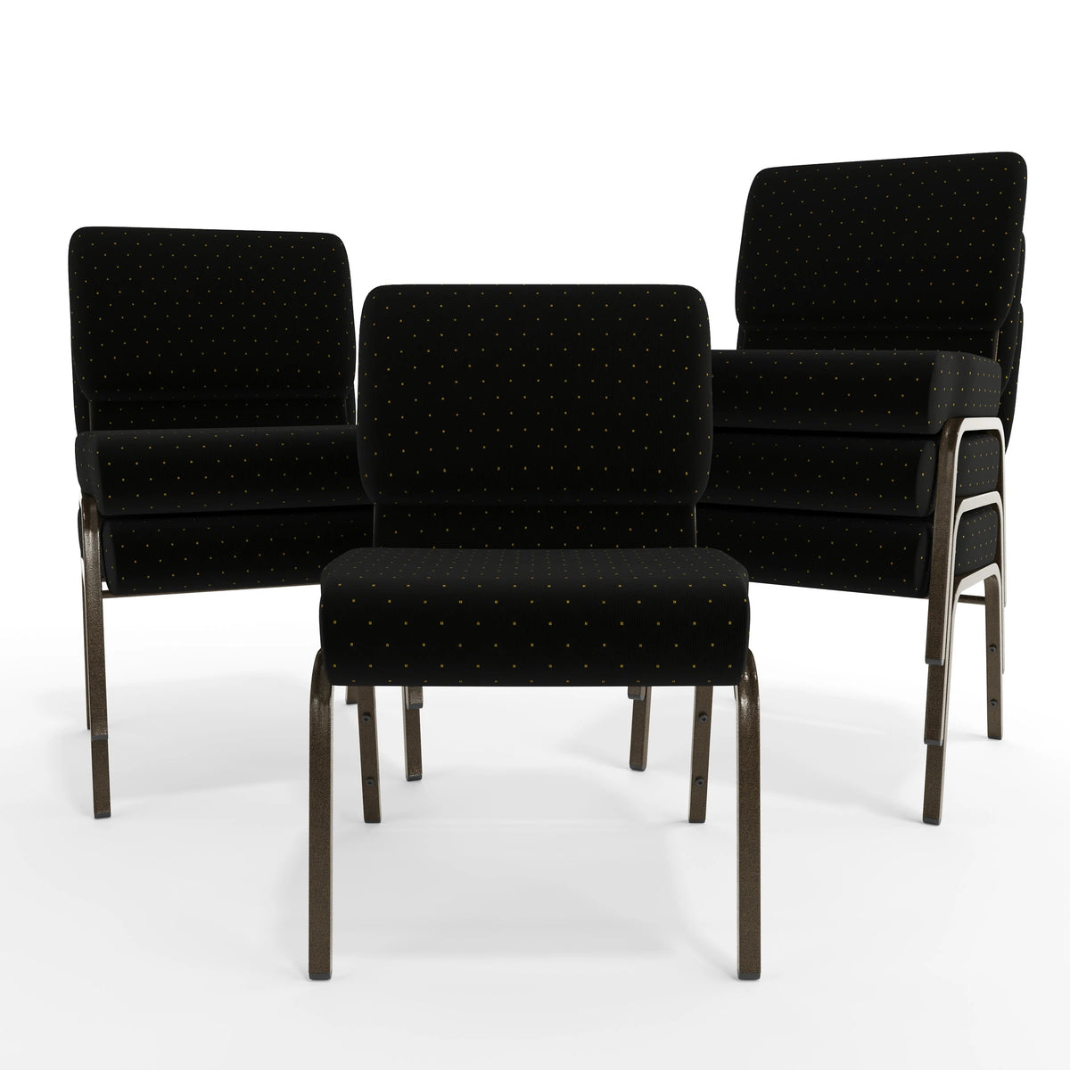 Flash Furniture FD-CH0221-4-SV-NB24 Church Chair, 21" Wide, Blue - photo 6
