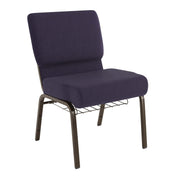 Flash Furniture FD-CH0221-4-GV Church Chair, 21" Wide - Royal Purple