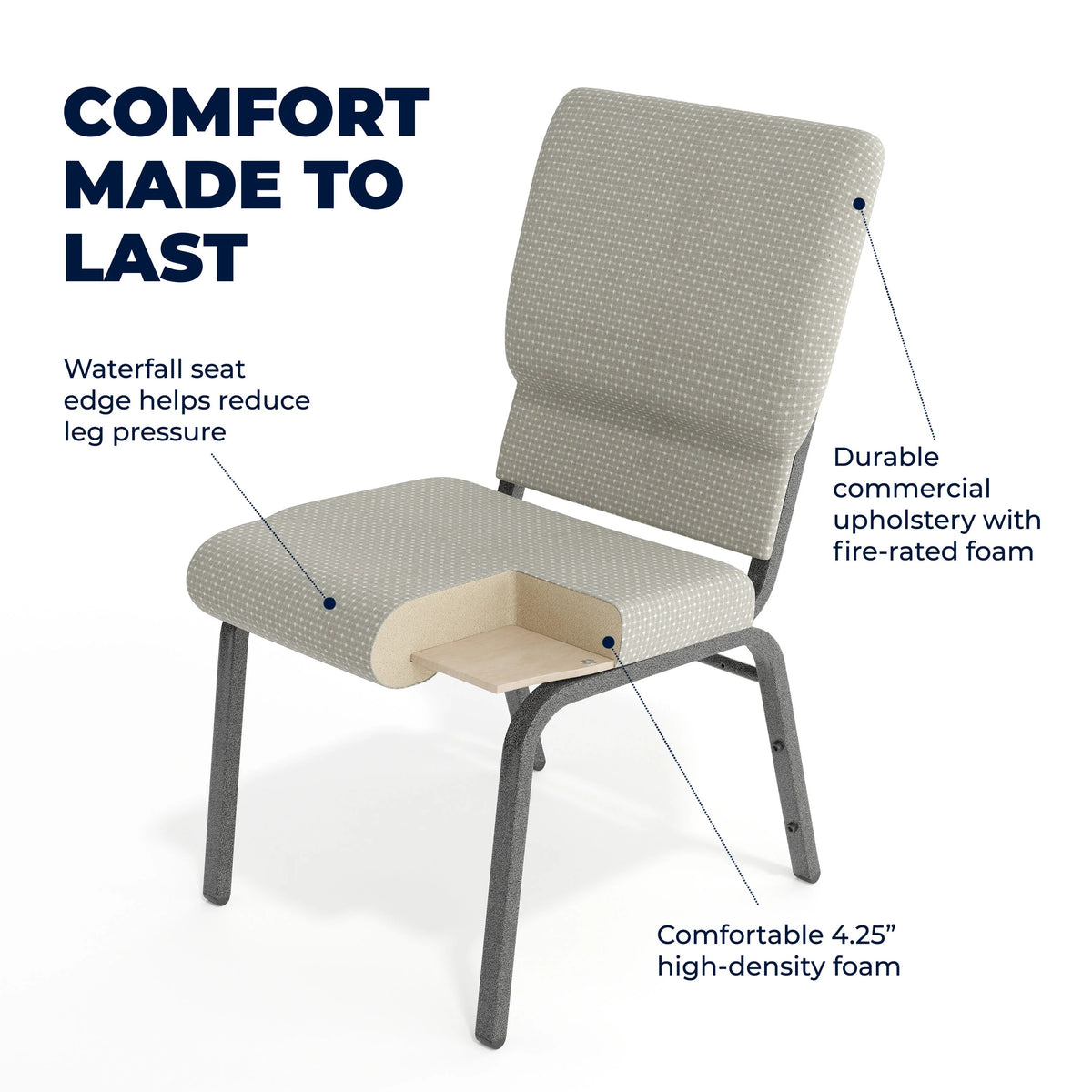 Flash Furniture Church Chair, 18 1/2" Wide - photo 4