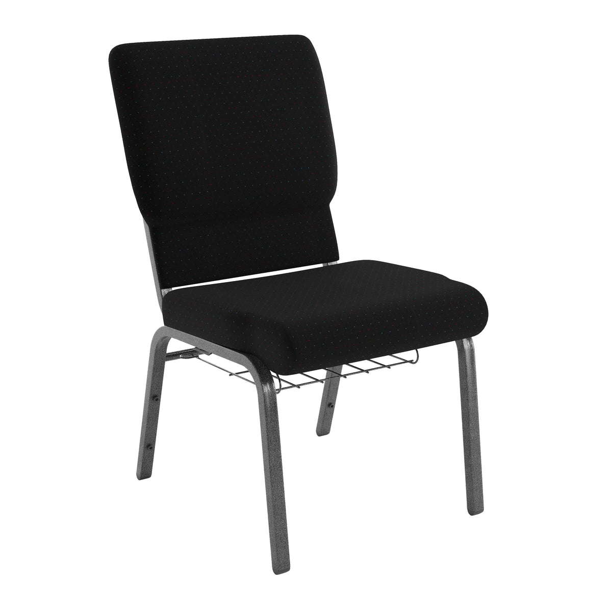 Flash Furniture Church Chair, 18 1/2" Wide - 24 3/4" x 33" / Black