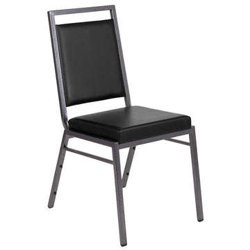 Flash Furniture FD-LUX-SIL Banquet Chair, 17" Wide - Black Vinyl