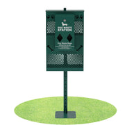 Flash Furniture YAN-G5S065425-GG Galvanized Steel Waste Station, 10 gal., Green - Default Title