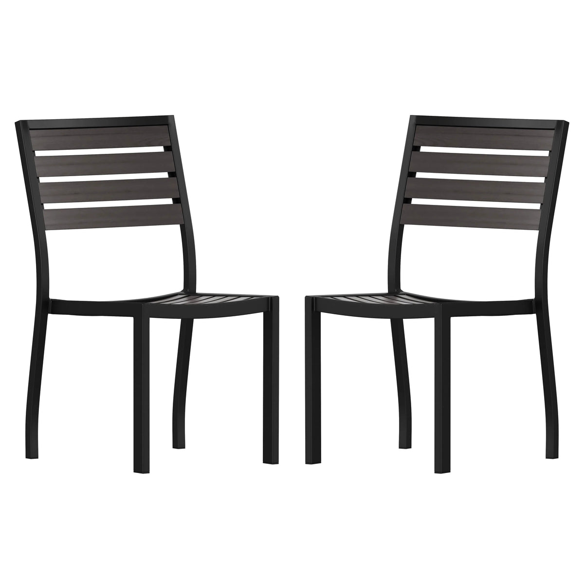 Flash Furniture 2-XU-DG-HW6036-GY-GG Chair, 19" Wide, 2/Case - Default Title