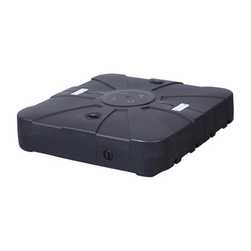 Flash Furniture GM-WL-80040FA-L-BK-GG Hank HDPE Plastic Base, 33 1/2" Wide, Black - Default Title