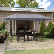 Flash Furniture GM-WL-UU021-GRY-GG Elizabeth Polyester Umbrella, 15' Wide, Gray - photo 2