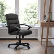 Flash Furniture GO-1004-BK-LEA-GG Office Chair, 26 1/2" Wide, Black - photo 2