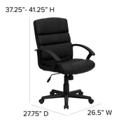 Flash Furniture GO-1004-BK-LEA-GG Office Chair, 26 1/2" Wide, Black - photo 3