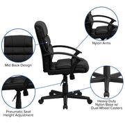 Flash Furniture GO-1004-BK-LEA-GG Office Chair, 26 1/2" Wide, Black - photo 5
