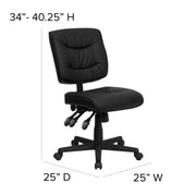 Flash Furniture GO-1574-BK-GG Task Chair, 25" Wide, Black - photo 4