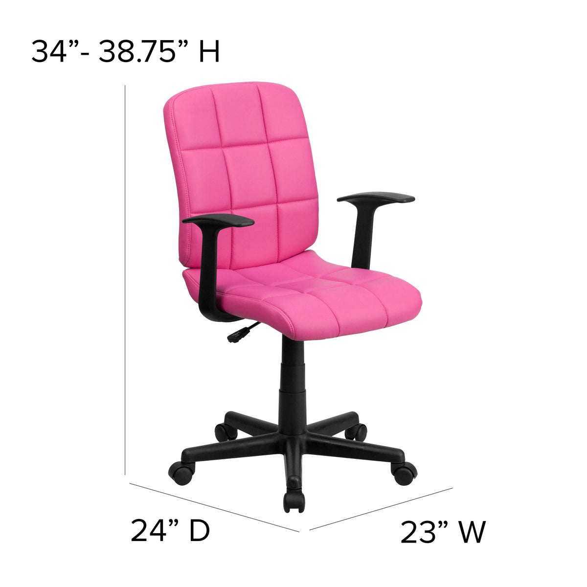 Flash Furniture GO-1691-1-GY-A-GG Office Chair, 23" Wide, Gray - photo 3