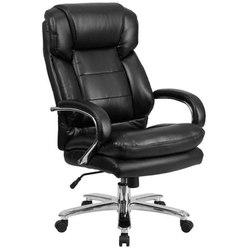 Flash Furniture GO-2078-LEA-GG Office Chair, 28" Wide, Black - Default Title