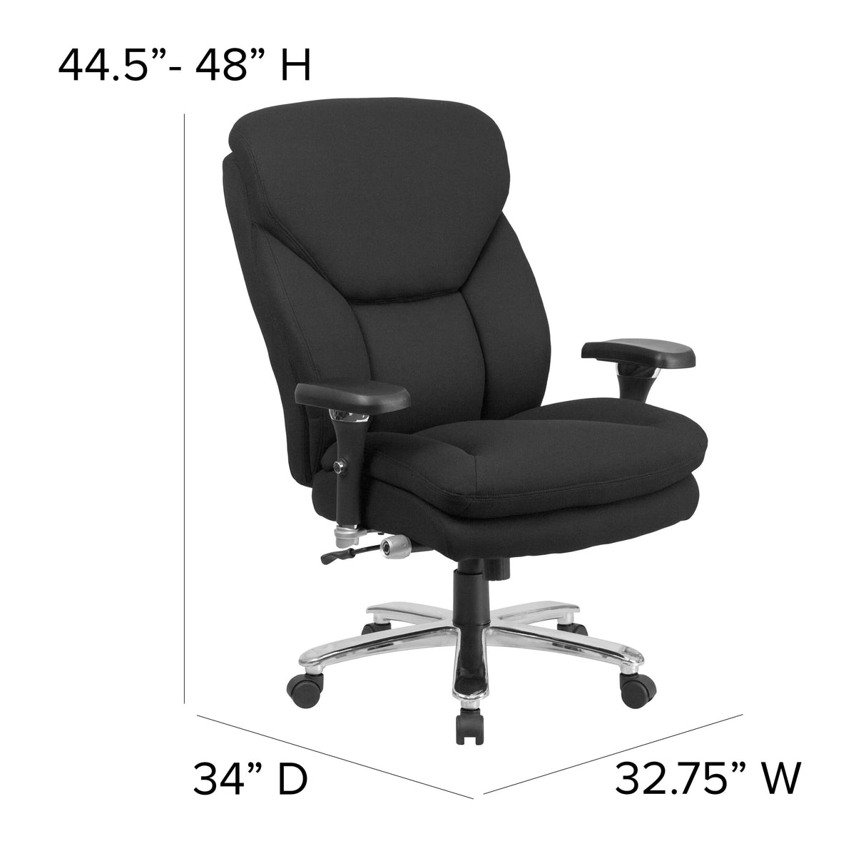 Flash Furniture GO-2085-GG Office Chair, 32 3/4" Wide, Black - photo 4