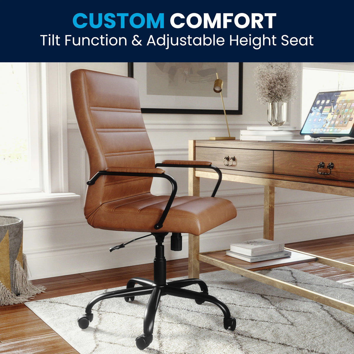 Flash Furniture GO-2286H-GR-GG Whitney Office Chair, 26" Wide, Gray - photo 6
