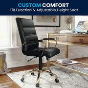 Flash Furniture GO-2286M-WH Leather Office Chair, 23" Wide, White - photo 5