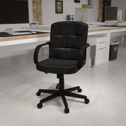 Flash Furniture GO-228S-BK-LEA-GG Office Chair, 25" Wide, Black - photo 2