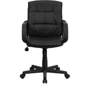 Flash Furniture GO-228S-BK-LEA-GG Office Chair, 25" Wide, Black - photo 7