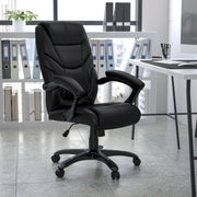 Flash Furniture GO-724H-BK-LEA-GG Office Chair, 27" Wide, Black - photo 2