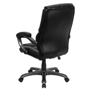 Flash Furniture GO-724H-BK-LEA-GG Office Chair, 27" Wide, Black - photo 5