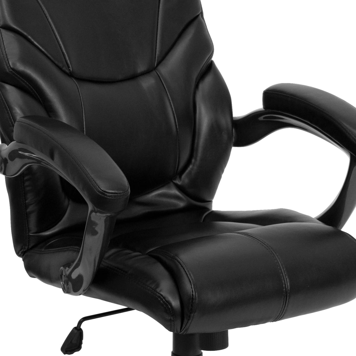 Flash Furniture GO-724H-BK-LEA-GG Office Chair, 27" Wide, Black - photo 6