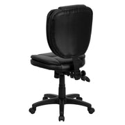 Flash Furniture GO-930F-BK-LEA-ARMS-GG Task Chair, 19 3/4" Wide, Black - photo 5