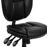 Flash Furniture GO-930F-BK-LEA-ARMS-GG Task Chair, 19 3/4" Wide, Black - photo 9