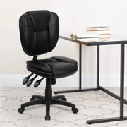 Flash Furniture GO-930F-BK-LEA-GG Task Chair, 19 3/4" Wide, Black - photo 2
